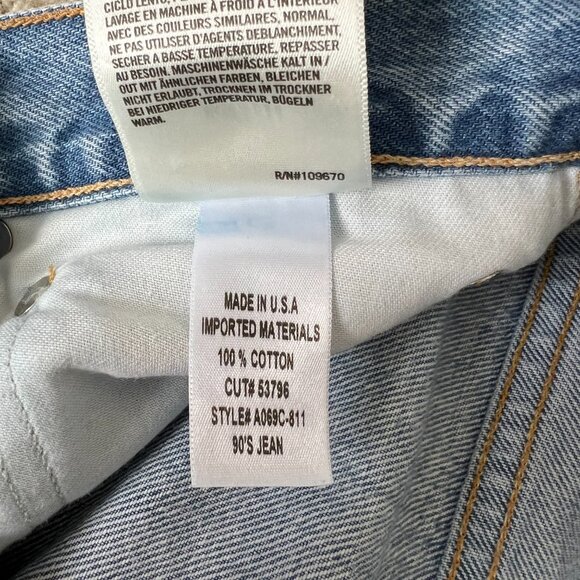 Agolde 90s Jeans High Waisted Distressed Loose Sz 27 - Picture 8 of 10